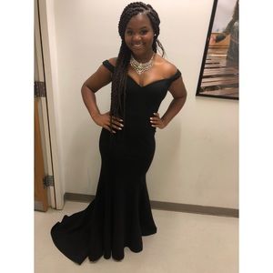 Black off the shoulder Jovani dress
